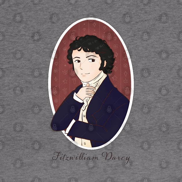 Cute Mr. Darcy Jane Austen Illustration by MariOyama